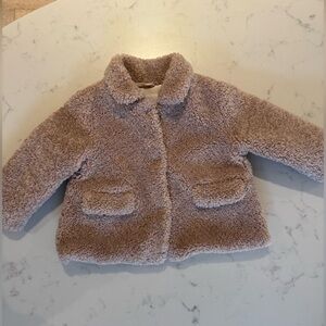 Zara Baby Girl Shearling Coat